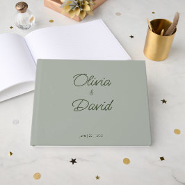 Elegante Sage Green Wedding Gästebuch