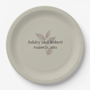 Elegante Sage Green Wedding Pappteller