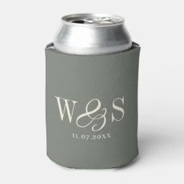 Elegante Sagen-Hochzeitspaare Initialen Dosenkühler