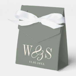 Elegante Sagen-Hochzeitspaare Initialen Geschenkschachtel