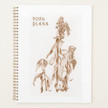 Elegante saisonale botanische Tinten-Kunst 2026