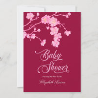 Elegante Sakura Cherry Blossoms Babydusche