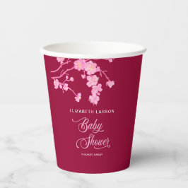 Elegante Sakura Cherry Blossoms Babydusche Pappbecher