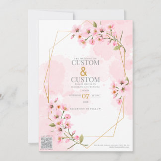 Elegante Sakura Hochzeit Himura Miyuki Hochzeit |  Einladung
