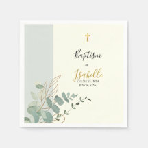 Elegante Salbei Grün Gold Eukalyptus Taufe