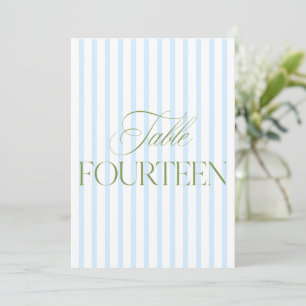 Elegante Salbeigrün- und Blaue Hochzeit 14 Tischnu Einladung