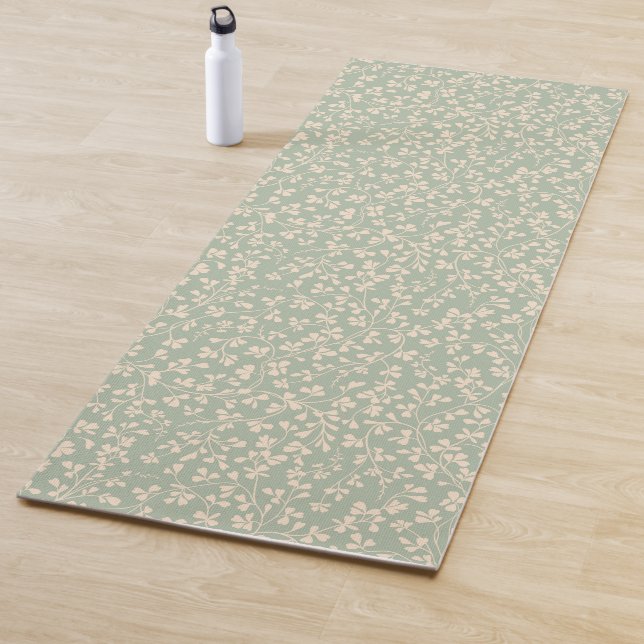 Elegante Salbeigrüne Botanik Yogamatte (Beispiel)
