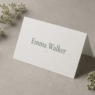 Elegante Salbeigrüne Minimalistische Zeitlose Plat