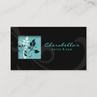 Elegante Salon Wellness-Center Floral Business Car Visitenkarte