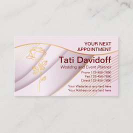 Elegante sanfte Farben Rosa Gold Terminierungskart Terminkarte
