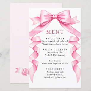 Elegante, sanfte, rosa, handgezeichnete Bow-Hochze