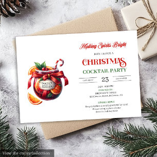 Elegante Sangria-Weihnachtscocktails-Party-Einladu Einladung