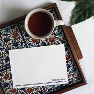 Elegante saubere blaue Linien hinzufügen Mitteilungskarte