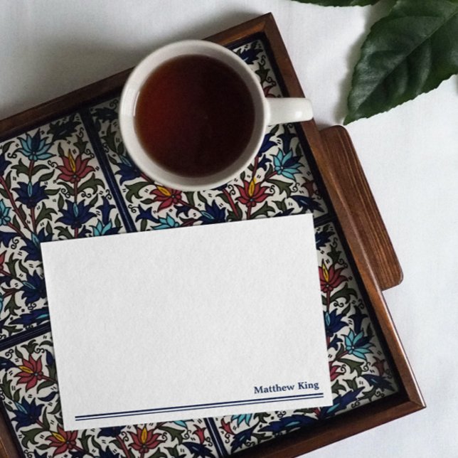 Elegante saubere blaue Linien hinzufügen Mitteilungskarte (Von Creator hochgeladen)