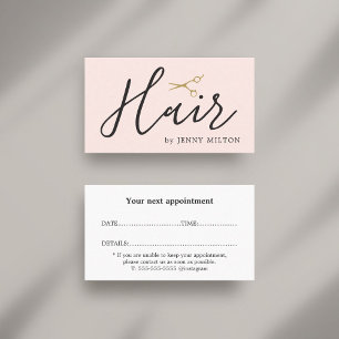 Elegante saubere Rose Weißhaar Stillistische Ernen Visitenkarte