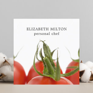 Elegante saubere Tomaten-Foto-Personal-Chef Quadratische Visitenkarte