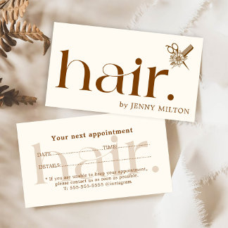 Elegante Sauberkeit Boho Brown Haar Stillistische Visitenkarte
