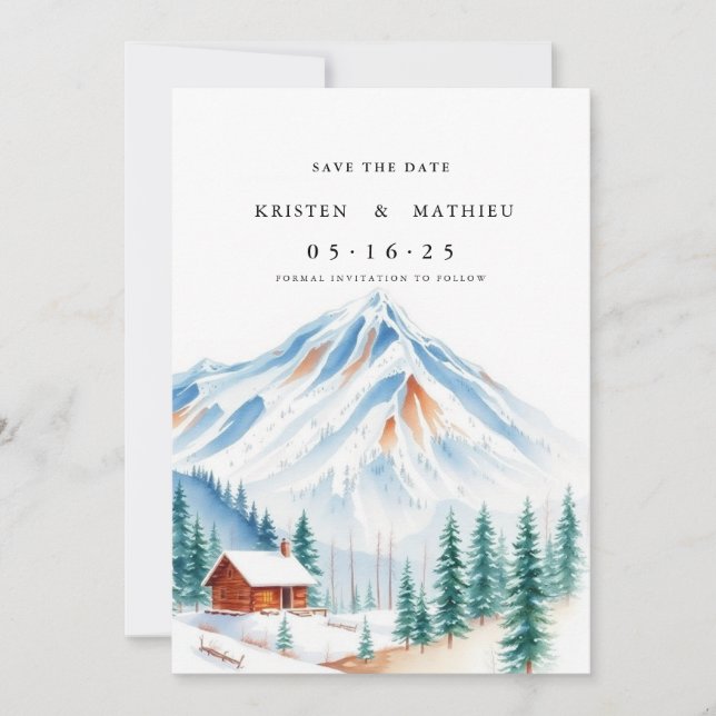 Elegante Save The Date (Vorderseite)