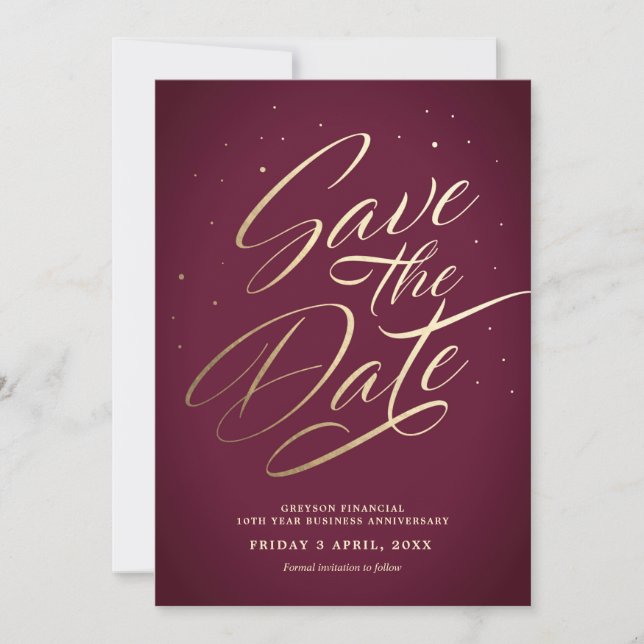 Elegante Save the Date Einladung (Vorderseite)