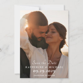 Elegante Save-the-Date-Foto Magneteinladung