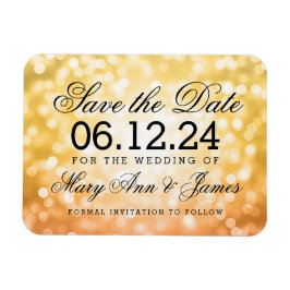 Elegante Save the Date Herbst/Herbst-Glitzer-Leuch Magnet
