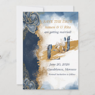 Elegante Save the Date Karte | Hamza U Rita