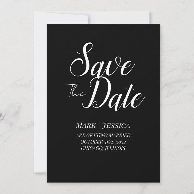 Elegante Save-the-Date-Karte | Minimal Modern Save The Date (Vorderseite)