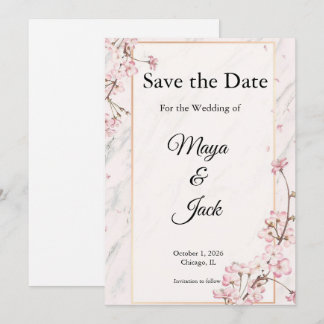Elegante Save the Dates Einladung