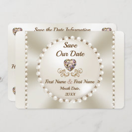 Elegante Save the Dates, Personalisierte Hochzeit Einladung
