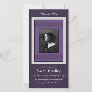 Elegante Schablone danken Ihnen ErinnerungsFoto 1 Dankeskarte