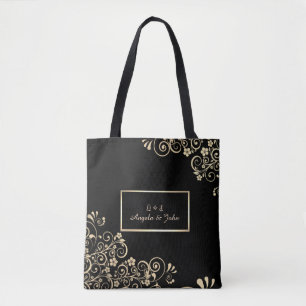 Elegante Schick Gold Blumen, Rahmen