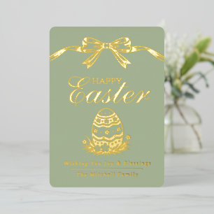 Elegante Schick Goldfolie Frohe Ostern Segenskarte Folien Feiertagskarte