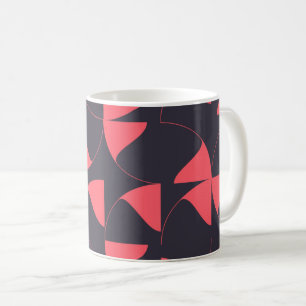 Elegante, schicke, abstrakte kreisförmige geometri kaffeetasse