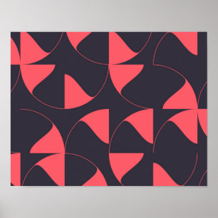 Elegante, schicke, abstrakte kreisförmige geometri poster