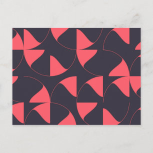 Elegante, schicke, abstrakte kreisförmige geometri postkarte