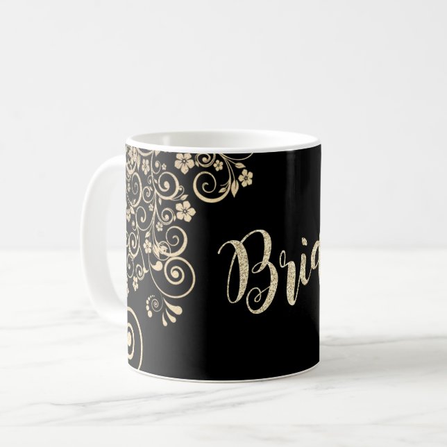 Elegante schicke Blume, Bride Kaffeetasse (Vorderseite Links)