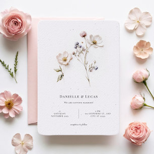 Elegante schicke Blume Rounded Corner Style Weddin Einladung