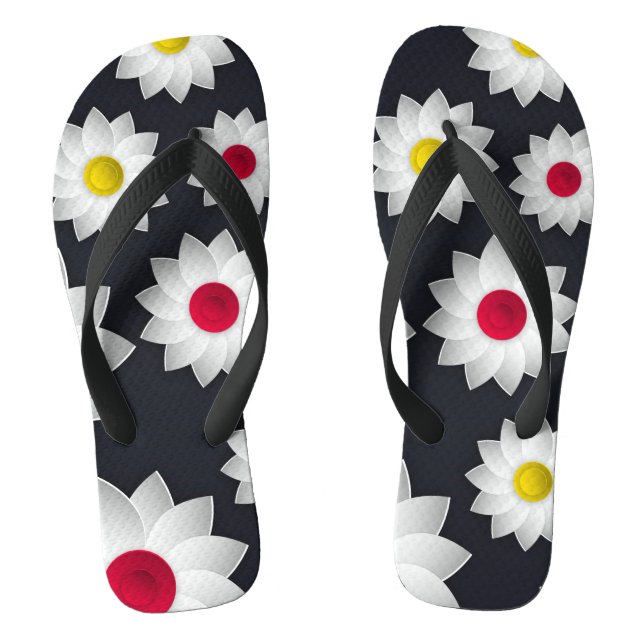 Elegante schicke Blumenkirschblütensonnenblume Flip Flops (Fußbett)