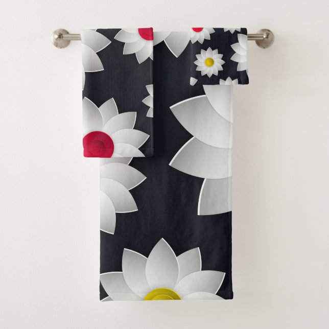 Elegante, schicke Blütenkirche Sonnenblume Blossom Badhandtuch Set (Insitu)