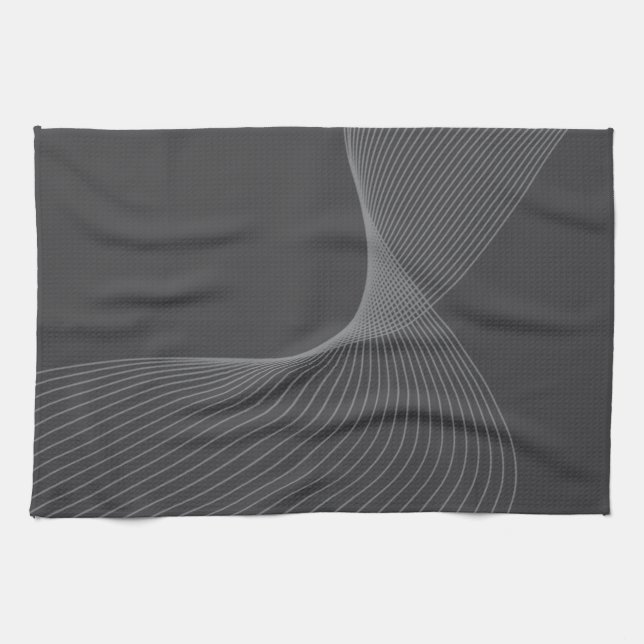 Elegante, schicke, einfache, moderne Grafikmusterk Geschirrtuch (Horizontal)