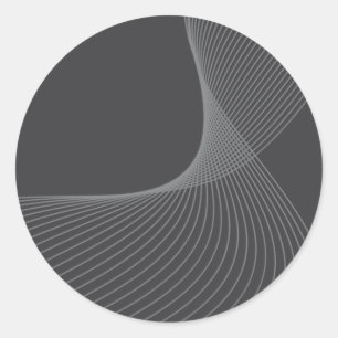 Elegante, schicke, einfache, moderne Grafikmusterk Runder Aufkleber