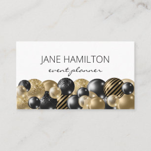 Elegante Schicke Glitzerballons Visitenkarte