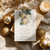 Elegante Schicke Goldene Christbaumkugeln Grüne We