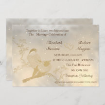 Elegante schicke Goldenherzen, Einladung zur Hochz