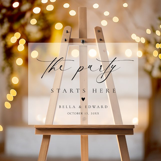 Elegante schicke Hochzeit Begrüßung Akryllisches Z Acrylschild (Von Creator hochgeladen)