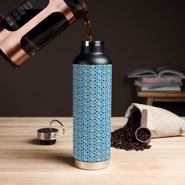 Elegante Schicke Katzenmuster  Trinkflasche (Kaffee)