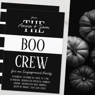 Elegante schicke, moderne, gestreifte Fall-Engagem Einladung