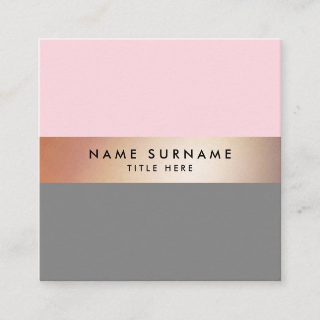 Elegante schicke quadratische visitenkarte (Vorderseite)