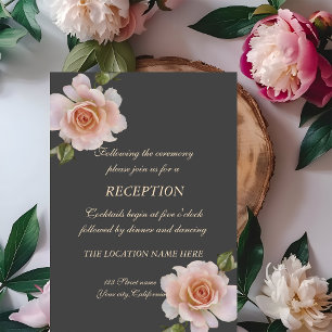 Elegante schicke Rose, Blumenempfang Einladung