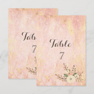 Elegante schicke Rose Marmorflorentafel Einladung